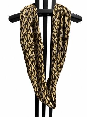 MICHAEL Michael Kors Gold and Black Monogram Infinity Scarf